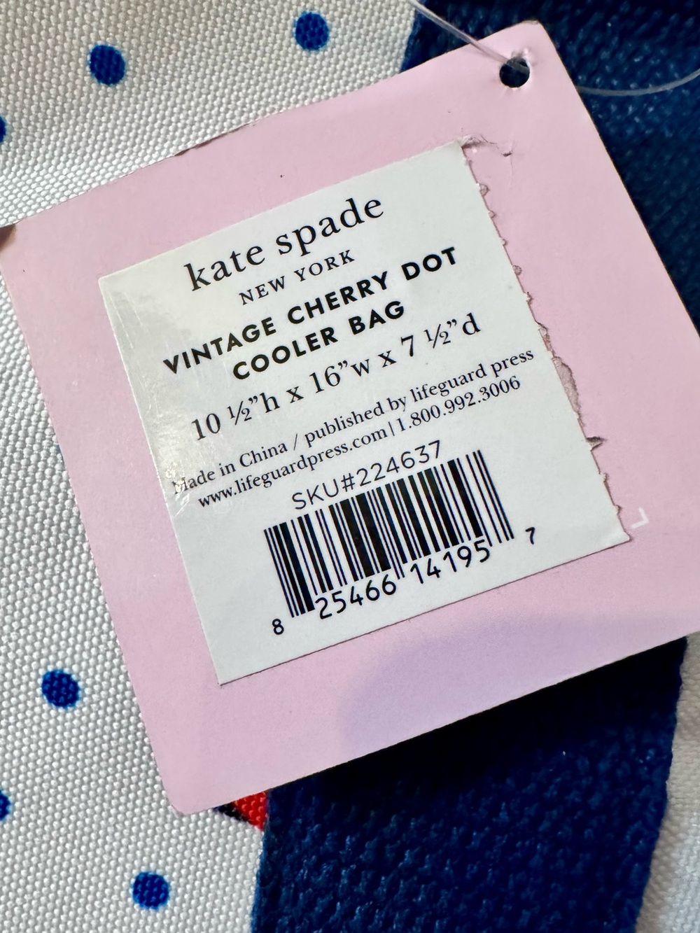 Kate Spade Vintage Cherry Dot Cooler Bag - Picture 11 of 12